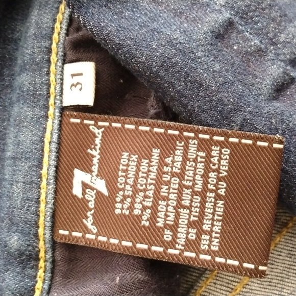 7 For All Mankind Skinny Crop & Roll Jeans - Picture 9 of 14